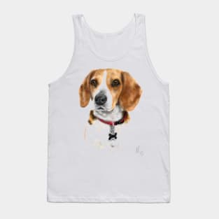 Beagle Pooch With a Red Collar Tank Top